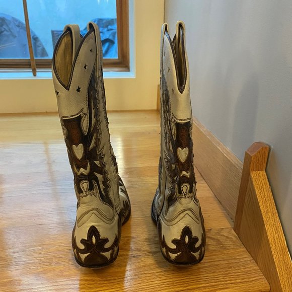 Sendra Women's Cowboy Boots, Size 8, Beige and Brown - Picture 11 of 12